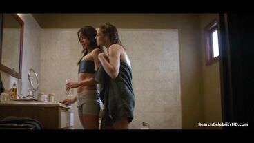 Michelle Rodriguez gets naked and makes love to a hot lesbian brunette