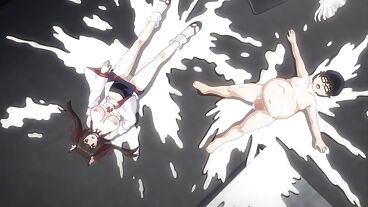 Hentai anime sexy brunette hard fucks and gets cum